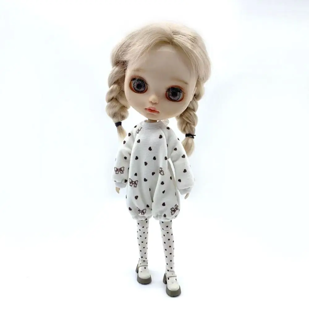 New 2 Colors Doll Floral Pajamas Cute Accessories Doll Clothes Climbing Suit for ob22 obitsu Doll/for ob24 Dolls