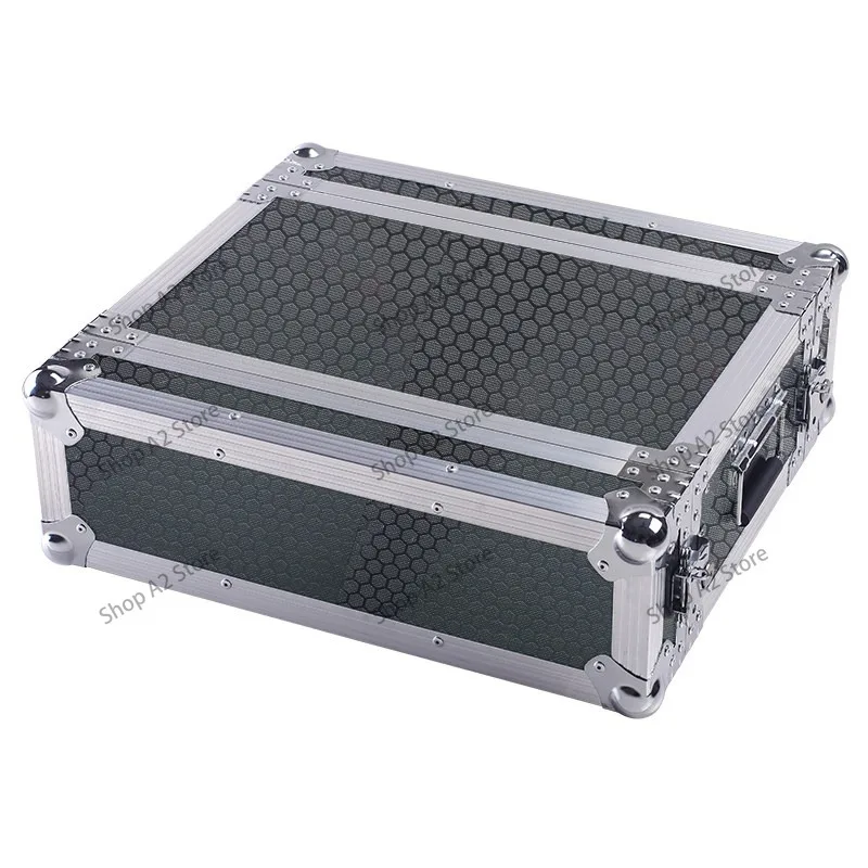1U 2U Aluminum Rack Case, Wireless Microphone Receiver Flight Case for Effects Processor, Audio Gear Storage Box