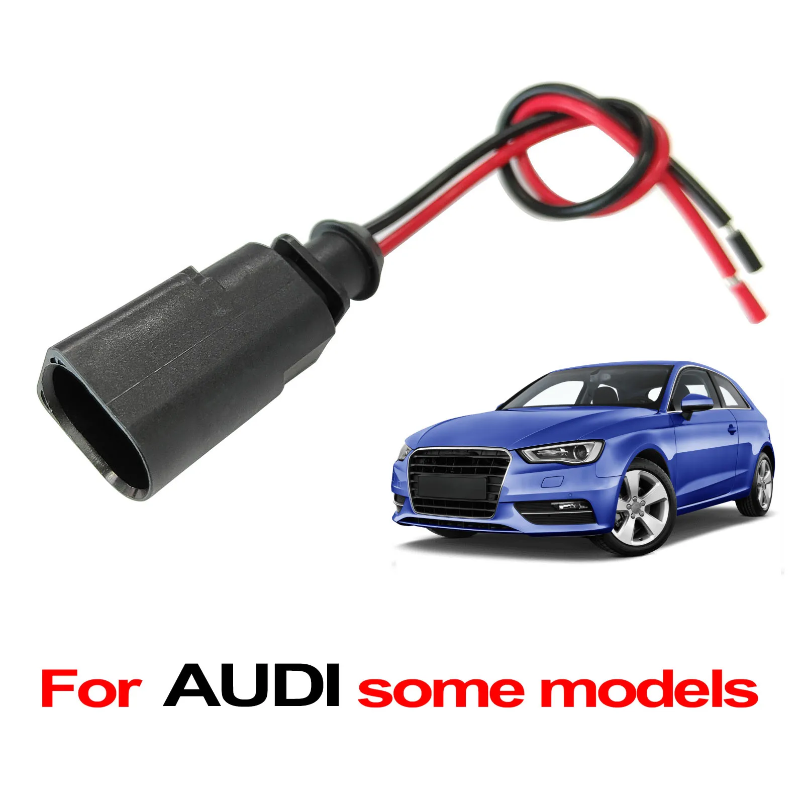 For AUDI A1 A2 A3 A4 A5 A6 A7 A8 S3 S4 S5 S6 S8 Q2 Q3 Q5 Q7 R8 RS3 RS4 Brake Pad Wear Connector Plug Prewired 1J0973802
