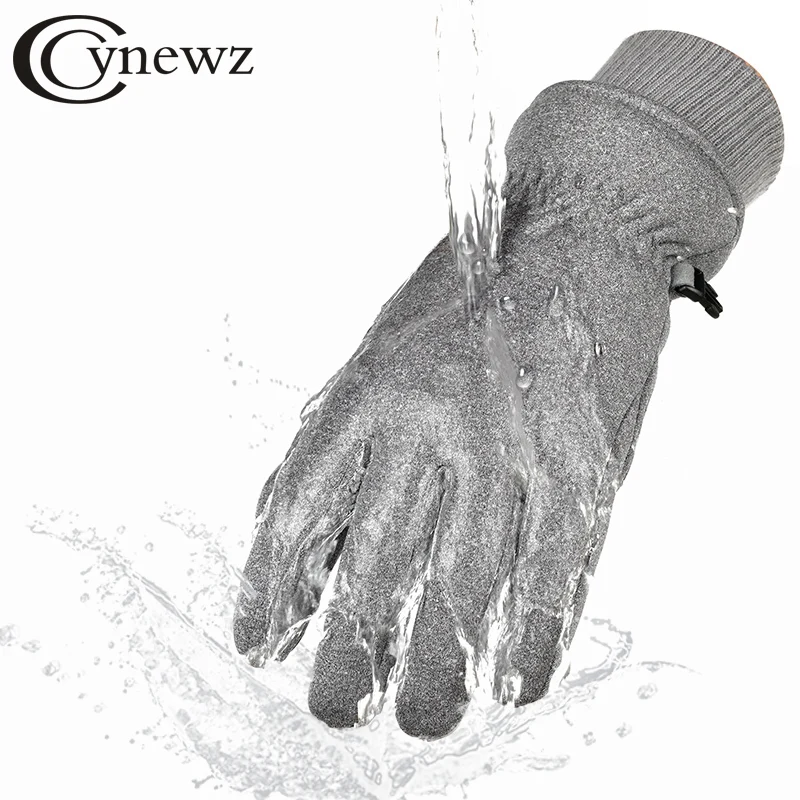 

Men's Ski Gloves Windproof Waterproof Non-Slip Plus Velvet Warm Snowboarding Snowmobile Motorcycle Riding Mittens Winter Gloves