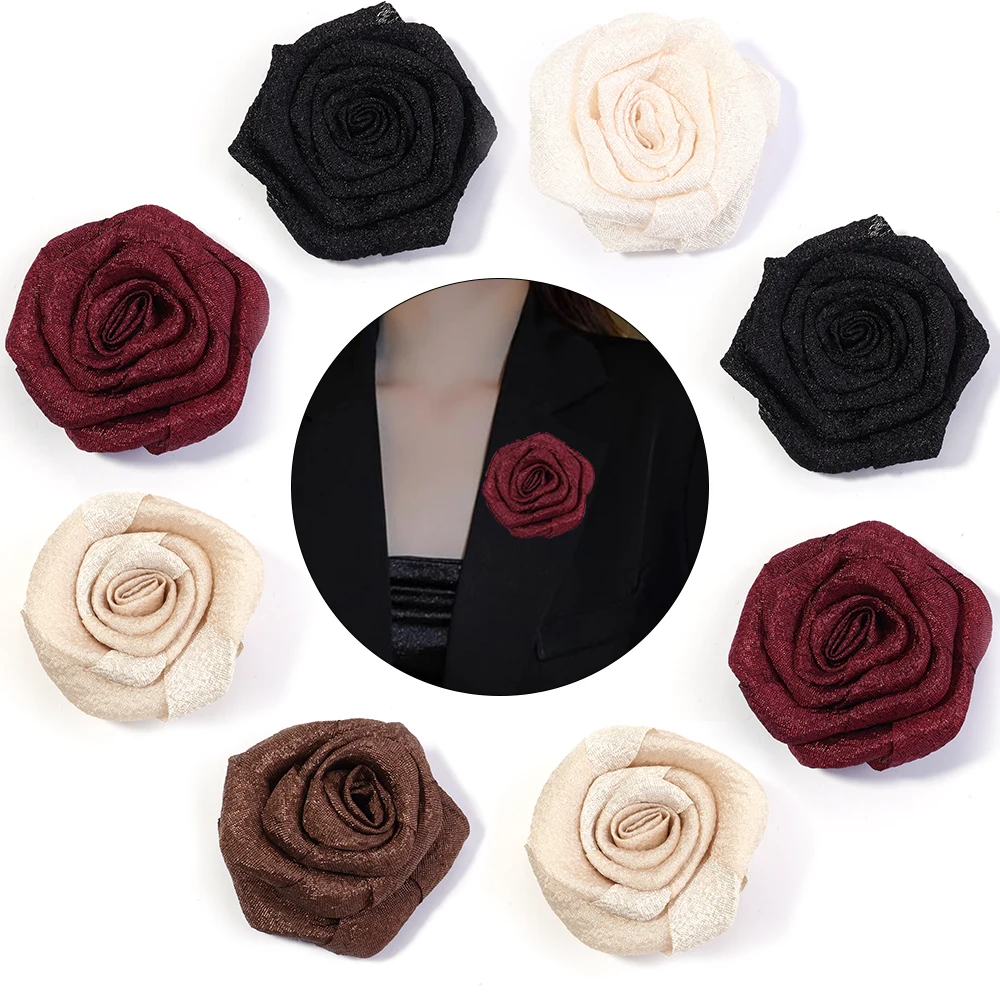 

5Pcs 5cm 3D Withered Rose Flower Applique for DIY Headwear Hair Clips Decor Accessories Clothes Hat Shoes Crafts Sewing Patches