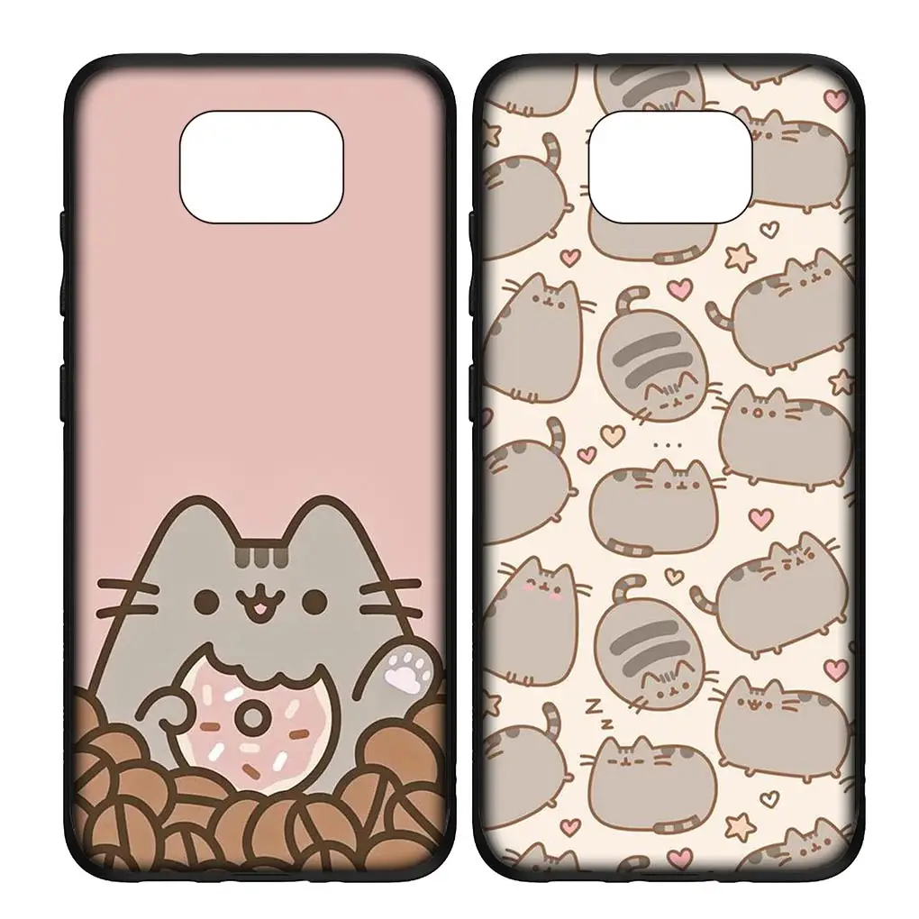 Cartoon P-Pusheens Cute Cat Phone Cover Case for Samsung Galaxy Note 20 Ultra 10 8 9 S10 Lite S9 A6 A8 Plus A9 Soft Coque