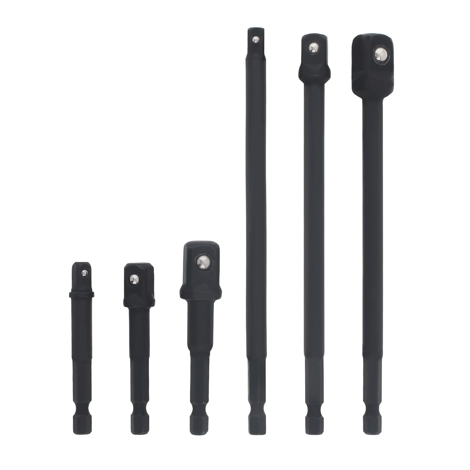 6 pz/set Set di adattatori per prese a percussione adattatore per trapano elettrico con gambo esagonale da 3 pollici 6 pollici 1/4 pollici 3/8 pollici 1/2 pollici