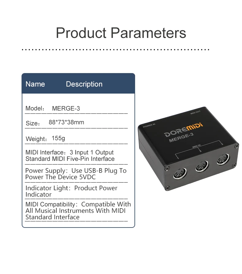 Doremidi-miiマージ3、オーディオ入力、2入力、USB出力、サポート