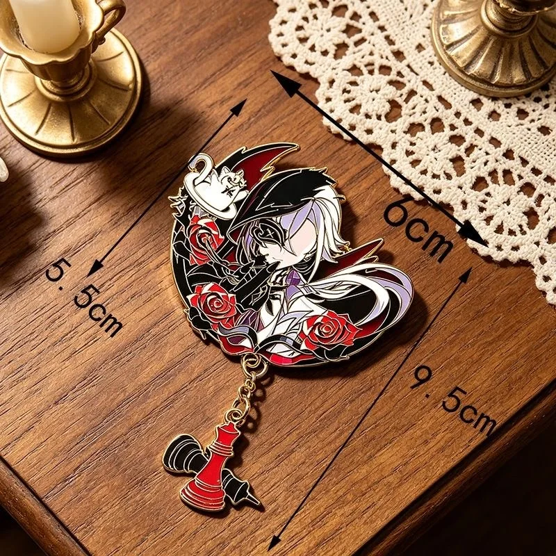 Genshin Impact Odette Spessiva Anime Cosplay Abzeichen Anastasya Feodorovna Sandrone Snezhnaya Pins Halloween-Accessoire Weihnachtsgeschenke – Detail 9