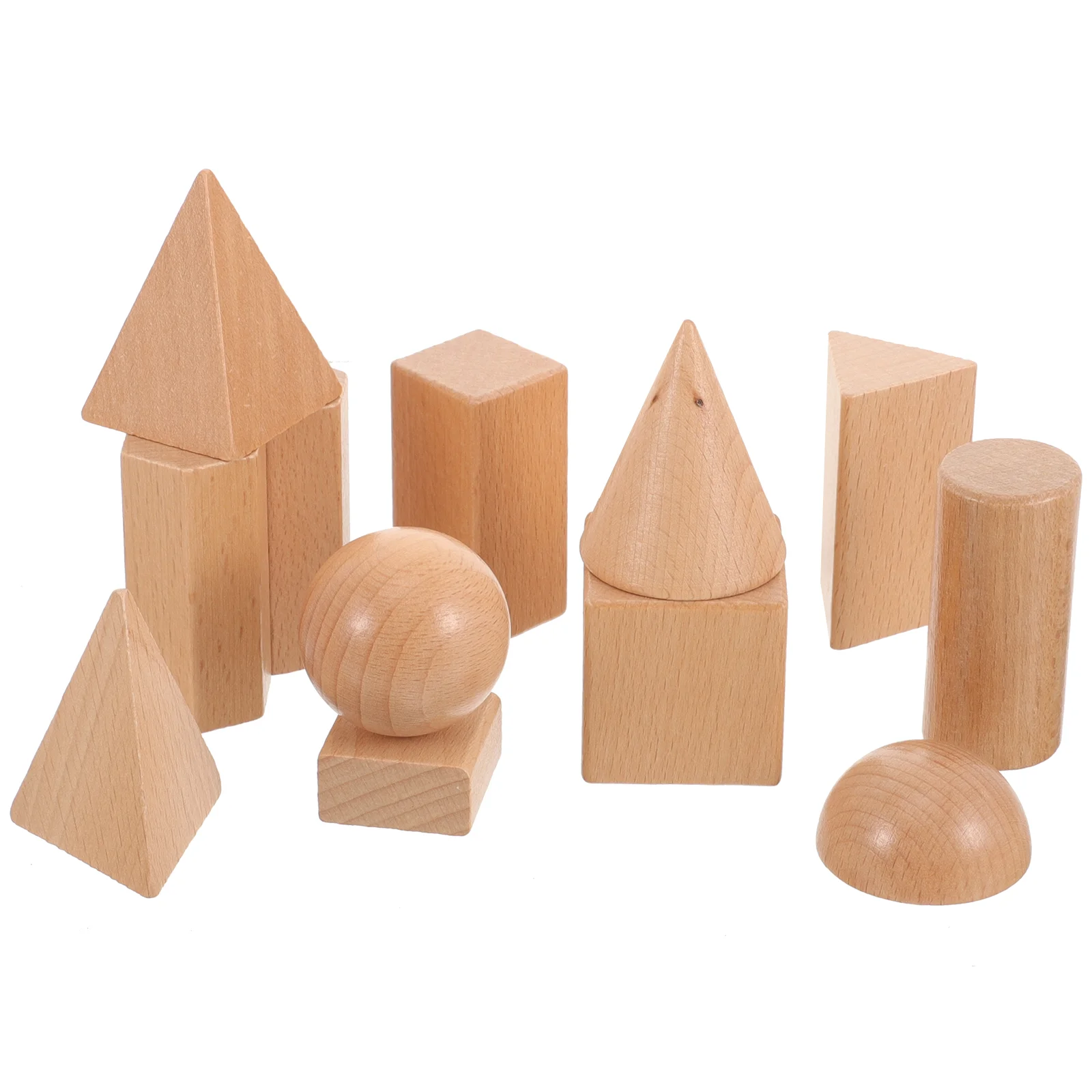 Geometrische Modellbausteine Interessantes Lernspielzeug Schöne Haushaltskinder Holz Passende Holzform Vorschule