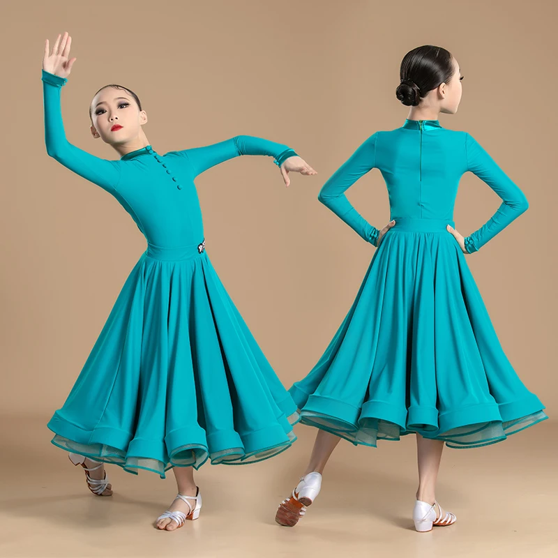 

Modern dance dress girls' national standard waltz professional standard costume competition practice performance costume