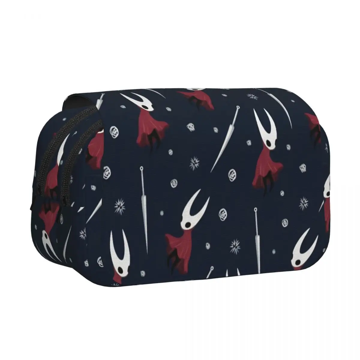 Double Clamshell Pen Case Hollow Knights Silksongs Pencilcases Pen Holder for Girls Boys Bag Office Zipper Stationery
