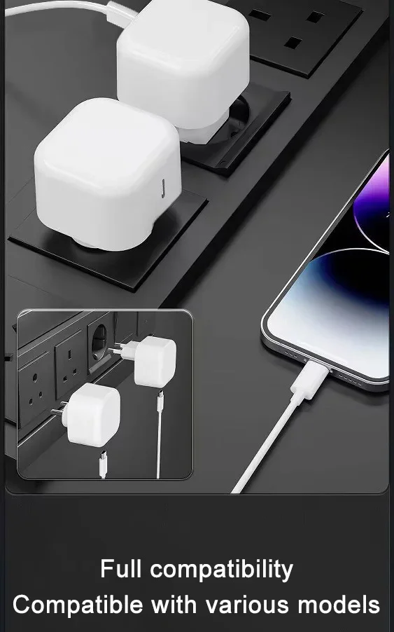 PD 40W For Apple Fast Charger For iPhone 17 Air 16 15 14 13 12 11 Pro Max Type C Quick Charging Data Cable UK EU Plug Adapter