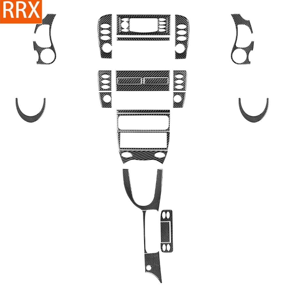Para Porsche 911 Boxter 996 1998-2004 pegatina de fibra de carbono Real panel de audio de puerta de cambio de Radio accesorios decorativos interiores de coche