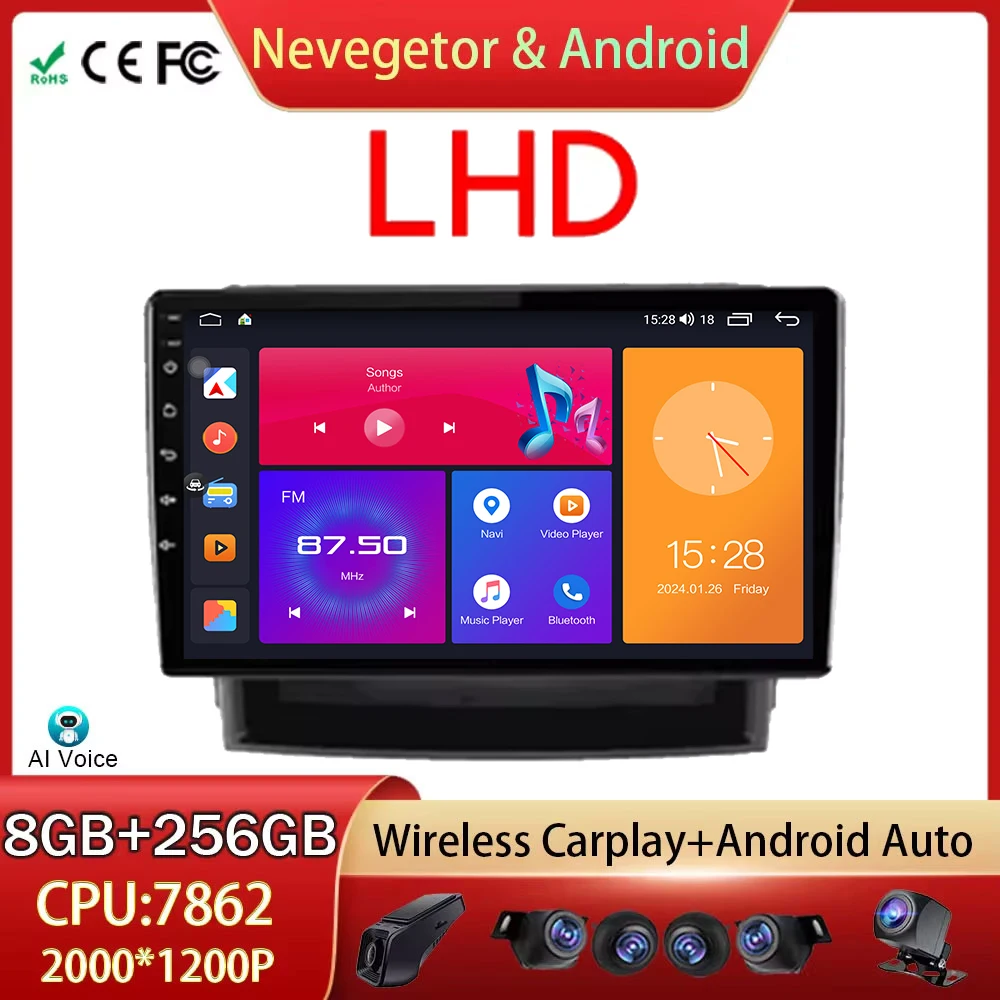 

For Toyota Vellfire LHD 2008 - 2011 Wireless Android Auto Car Radio Head Unit Multimedia Player GPS Navigation WIFI No 2din DVD