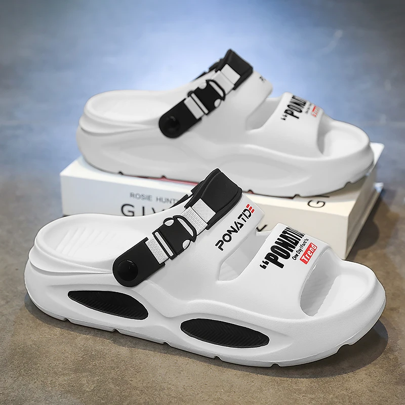 Men's thick anti slip EVA sandals suitable for outdoor leisure sports beach slippers
