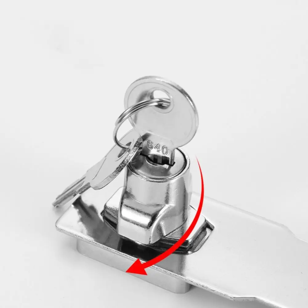 Kunci Furnitur Keamanan Portabel Gesper Pintu Kayu Keamanan Anti Maling Tanpa Pukulan Dipertebal dengan 2 Kunci Perangkat Keras