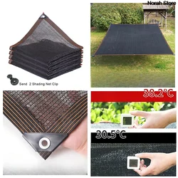 Nero 3 Pin anti-uv HDPE rete ombreggiante giardino balcone pianta succulenta parasole rete piscina all'aperto parasole rete copertura auto