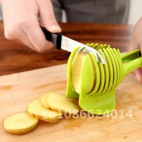 

Kitchen Tool Creative Gadget Handheld Tomato Slicer Bread Clip Fruit and Vegetable Cut Potato iPhone Lemon Slicer Kitchenware