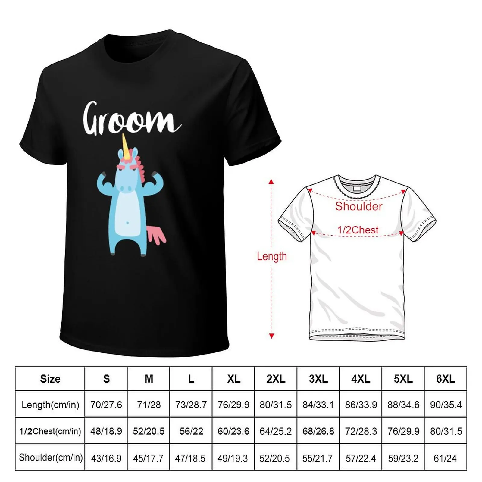 Groom Unicorn Funny Outfit Bachelor Party Wedding Matching Groom Gift For Him T-Shirt customizeds tees mens fashion