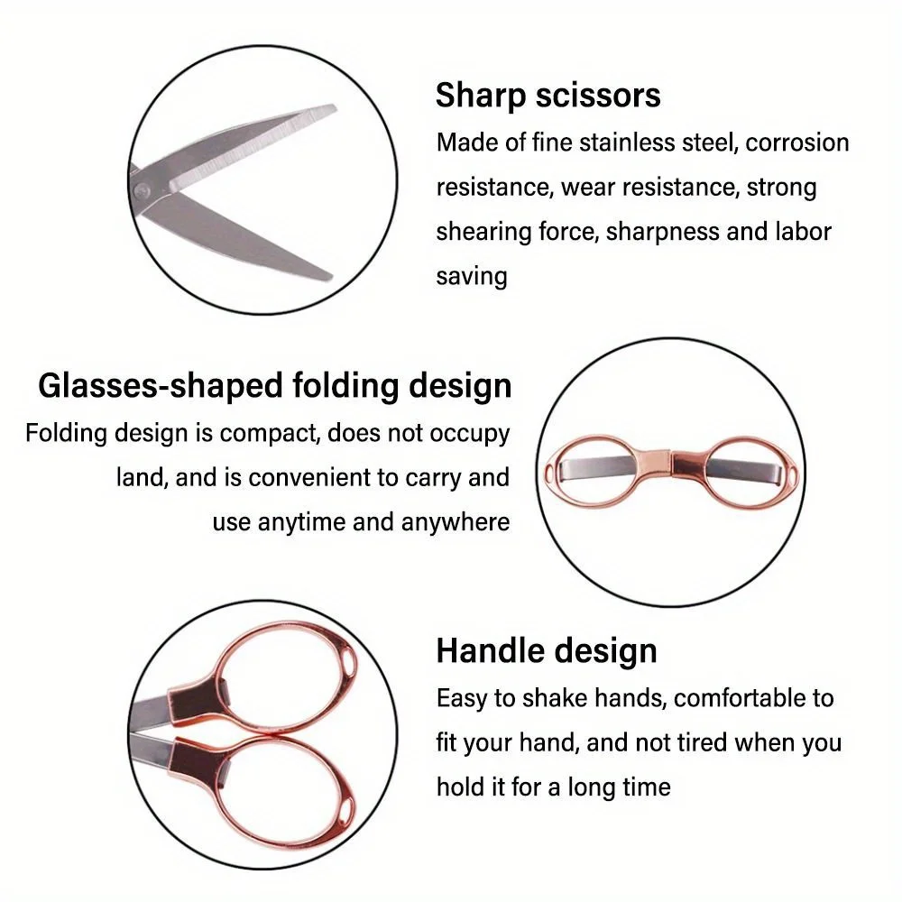 للطي مقص الفولاذ المقاوم للصدأ خط الصيد القاطع متعددة الوظائف التطريز الخياطة مقص المحمولة القرطاسية مقص #4