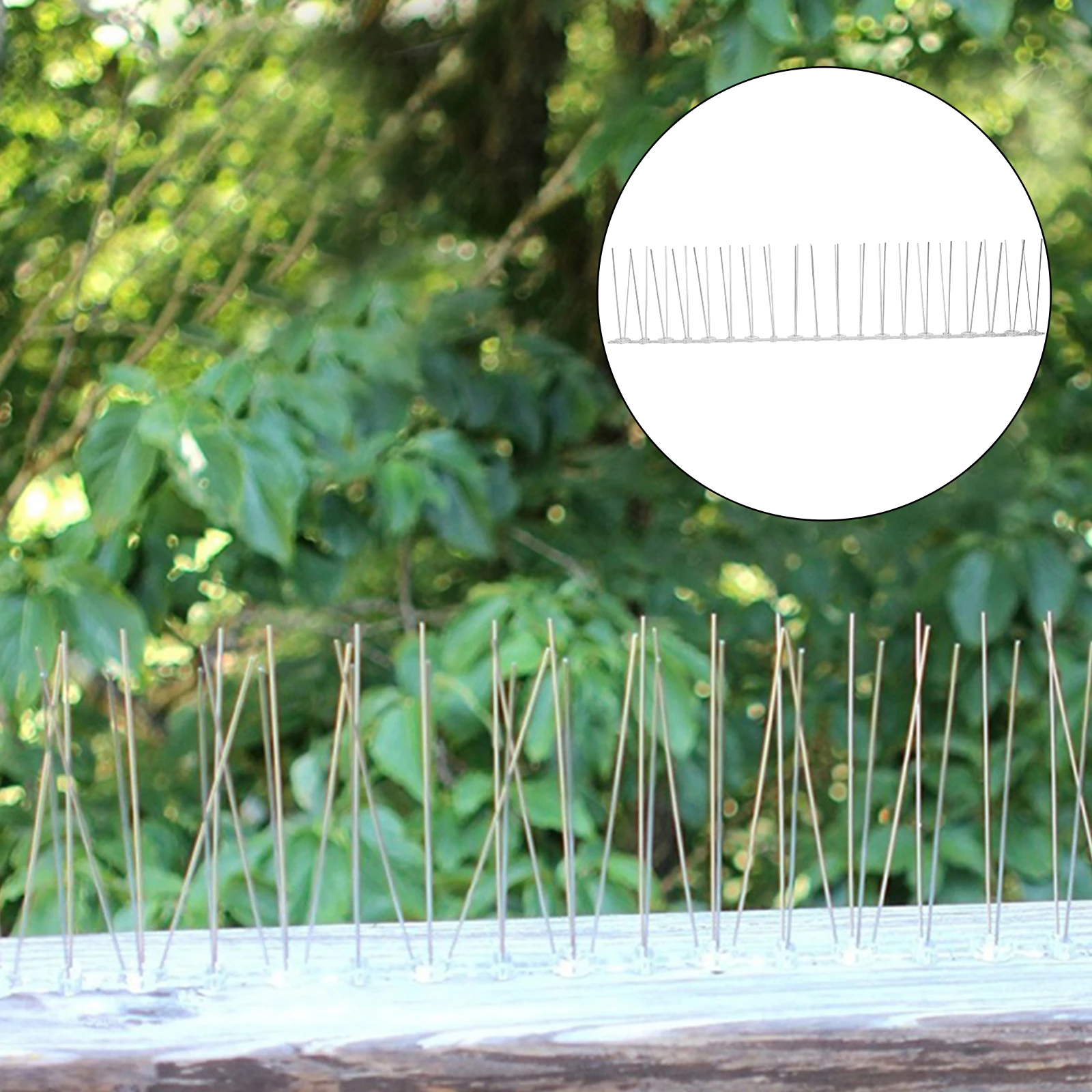 

5pcs Stainless Steel Bird Spikes Anti Bird Deterrent Strips For Pigeons Balcony Fence Roof Garden Orchard Pest Control