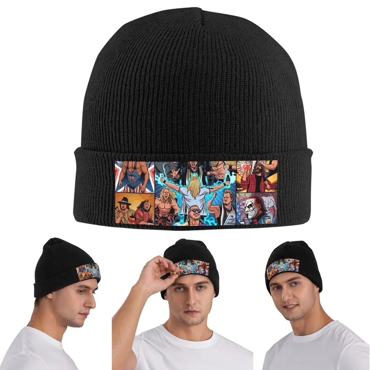 John Cena Respect Earn It, gorro de punto cálido para luchador de dibujos animados, gorro de punto para invierno, gorros, gorros de Hip Hop para Unisex