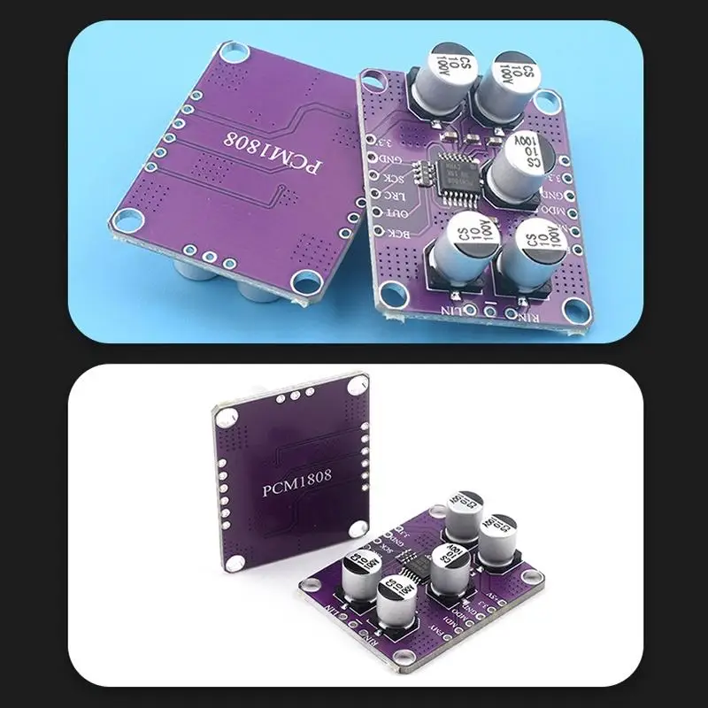 24bit Amplifier Board Player Module 105dB SNR Audio Stereo ADC Single-Ended Analog-Input PCM1808 Decoder
