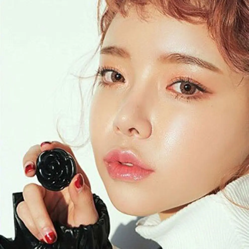 Pequeno espelho recipiente de sombra 3d rosa garrafa de sombra vazio recarregável pote de sombra compacto garrafa recarregável