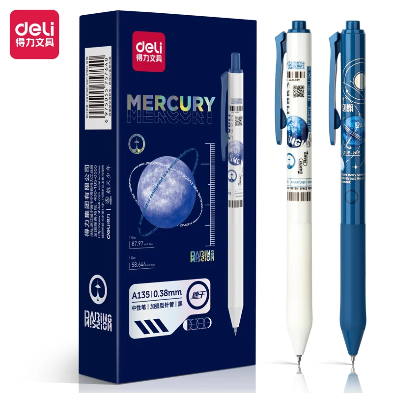 

4/8 Pens 0.38mm Gel Pen Quick-drying Black Ink Signature Pen Aerospace Theme High Quality Pen Study Office Stationery