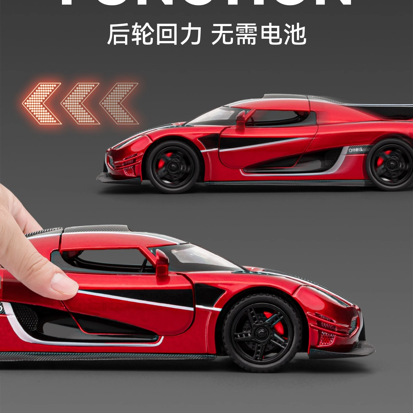نموذج سيارة رياضية من سبيكة واحدة مقاس 1:32 مع تأثيرات صوتية خفيفة الوزن وامتصاص الصدمات هدية الذكرى السنوية لصديقك