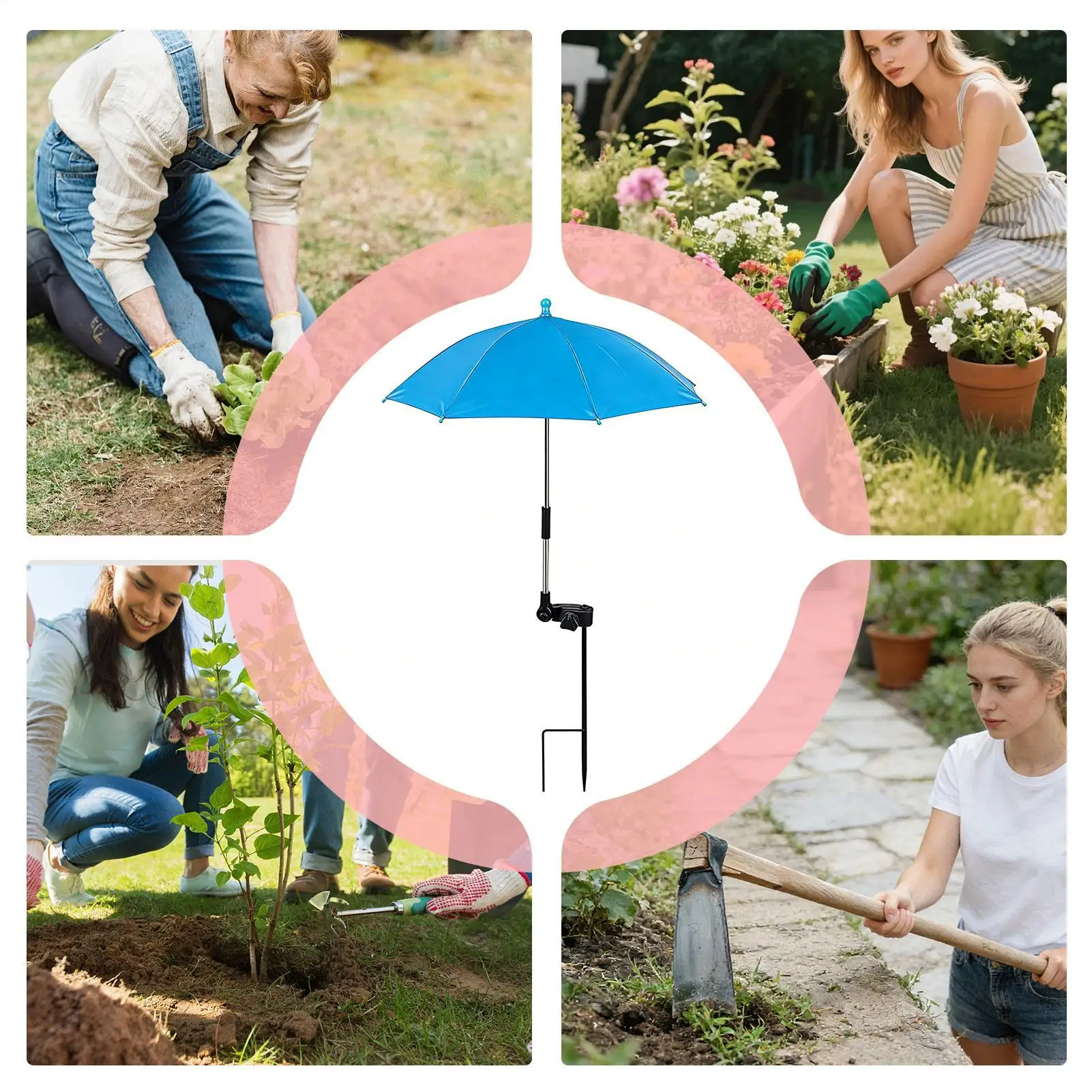 Umbrellas For Plants 360 Degree Rotation UV Protection Canopy Umbrellas For Outdoor Plants For Garden Beds Yard Farm Backyard