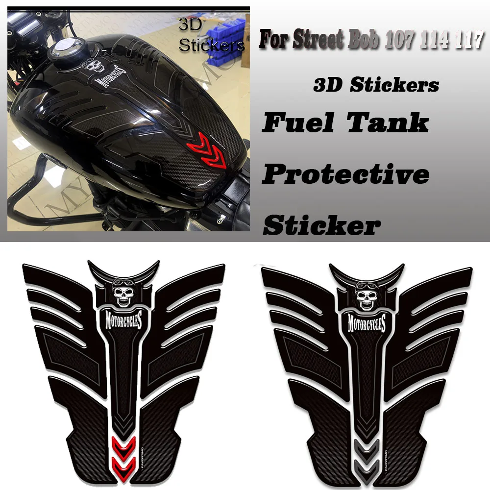 

Наклейки-протекторы 3D для топливного бака и коленей мотоцикла Street Bob 107 114 117