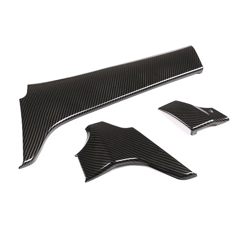 Car Center Console Dashboard Panel Cover Sticker Trim For Mercedes Benz GLE 350 GLS 400 2016-2019 ABS Carbon Fiber Grain