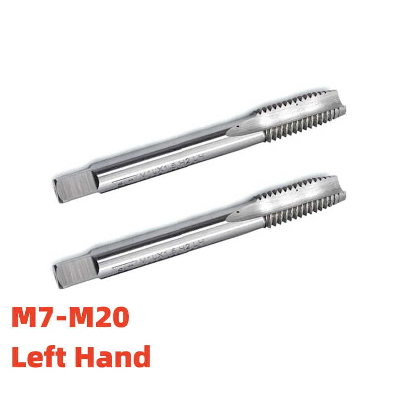 1 Uds HSS métrico/fino mano izquierda grifo de flauta ranurado recto M7M8M9M10M11M12M13M14M15M16M17M18M19M20 LH grifo de roscado de tornillo izquierdo