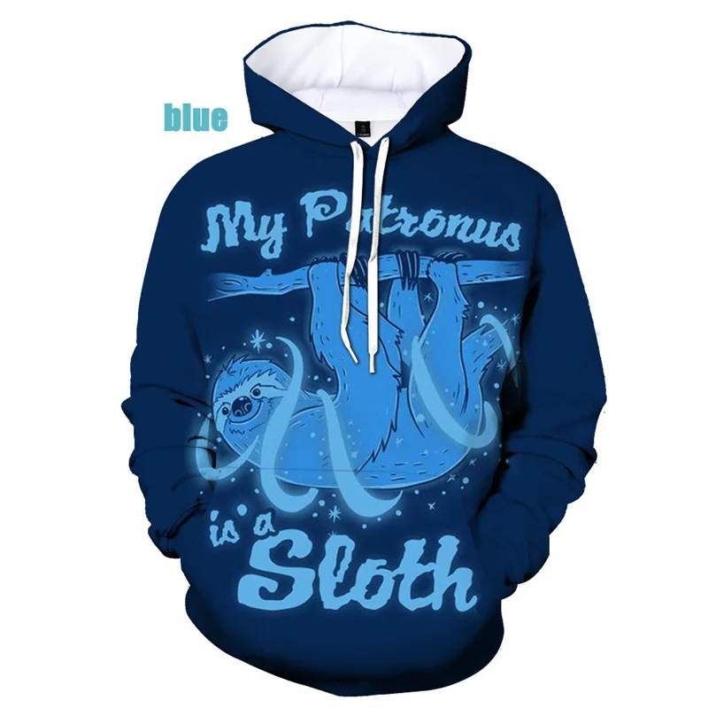 

New 3D Animal Sloth Printing Hoodies For Men Cute Folivora Graphic Hooded Sweatshirts Kid Fashion Funny Pullovers Clothing Tops