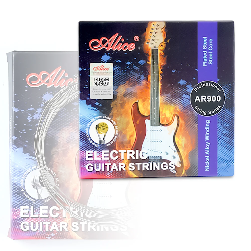 

Alice AR900-SL Electric Guitar Strings 009-042 Bright Tone Anti-Rust 1/3 Sets Nickel Alloy For Beginner Pro