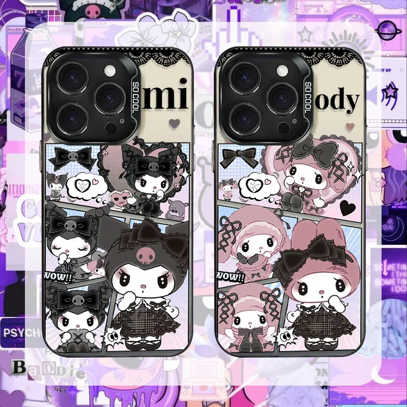 Cool Sanrio Kuromi Melody Phone Case For Samsung Galaxy S23 S24 S25 S22 Ultra S21 Plus FE A56 A36 A26 5G A16 A06 4G Note 20 Etui