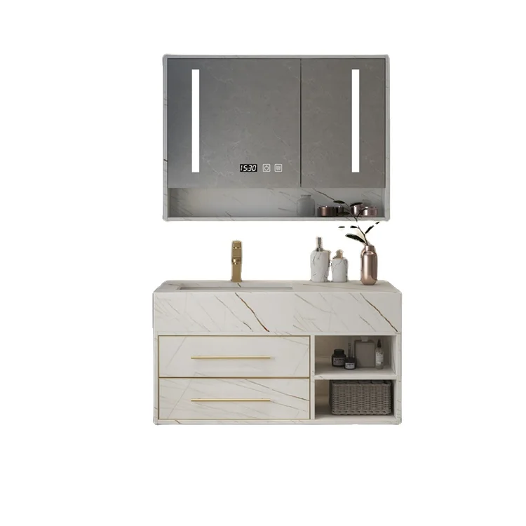 

Factory Outlet High Quality Modern Eco-friendly Water Proof Wall Mounted Bathroom Basin Cabinet