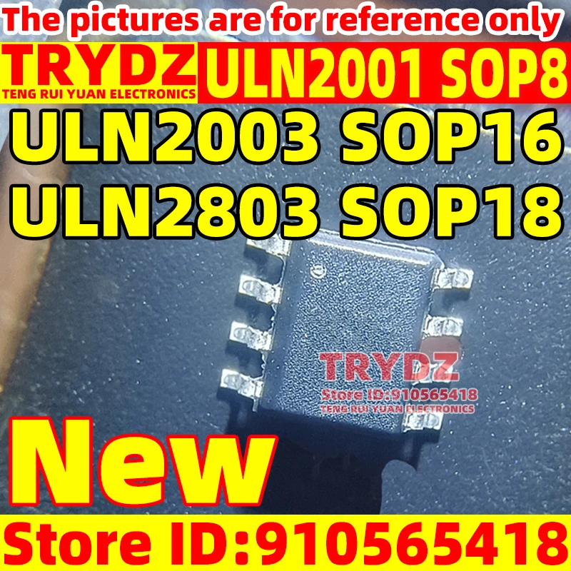 50-10pcs New ULN2001D SOP8 / ULN2003 SOP16 / ULN2803 SOP18 Three channel relay driver circuit chip