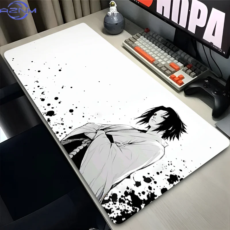 Large Mouse Pad Black and White Anime Table Mat Keyboard Pad Non-Slip Gaming Accessories Naruto Sasuke XXL Esports Game Mousepad