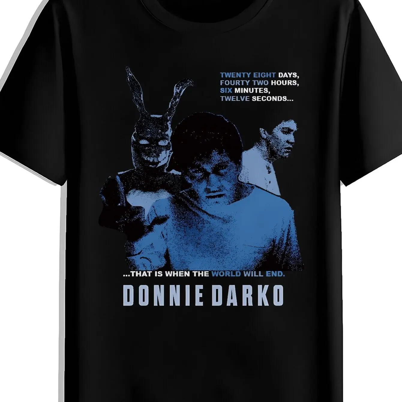 

Men's Pattern T-shirt "Donnie Dook" Movie Features A Retro Theme Design Based on The Topic of The Summer of 1984.