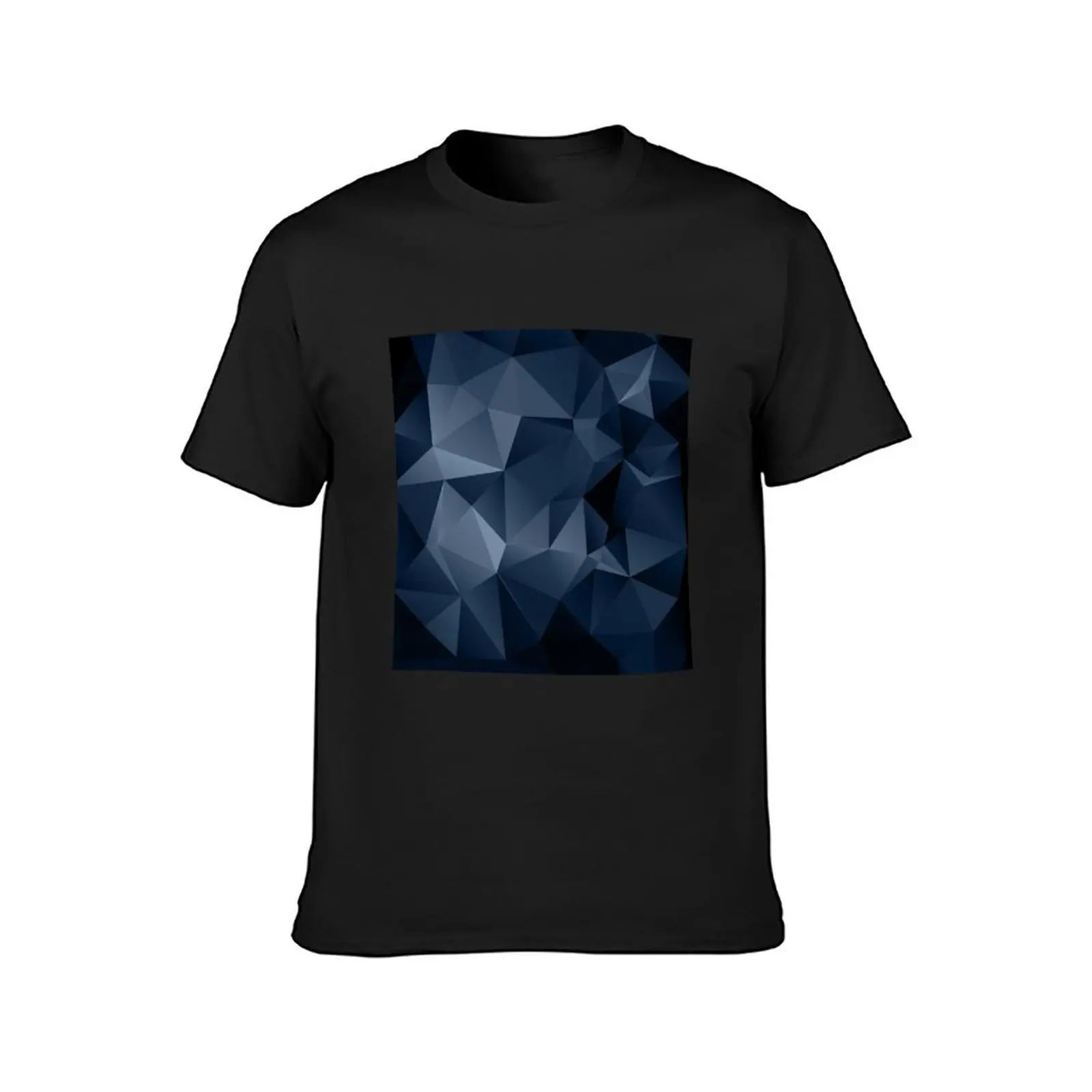 Black and blue polygonal pattern . T-Shirt shirts graphic tees boys animal print mens clothing