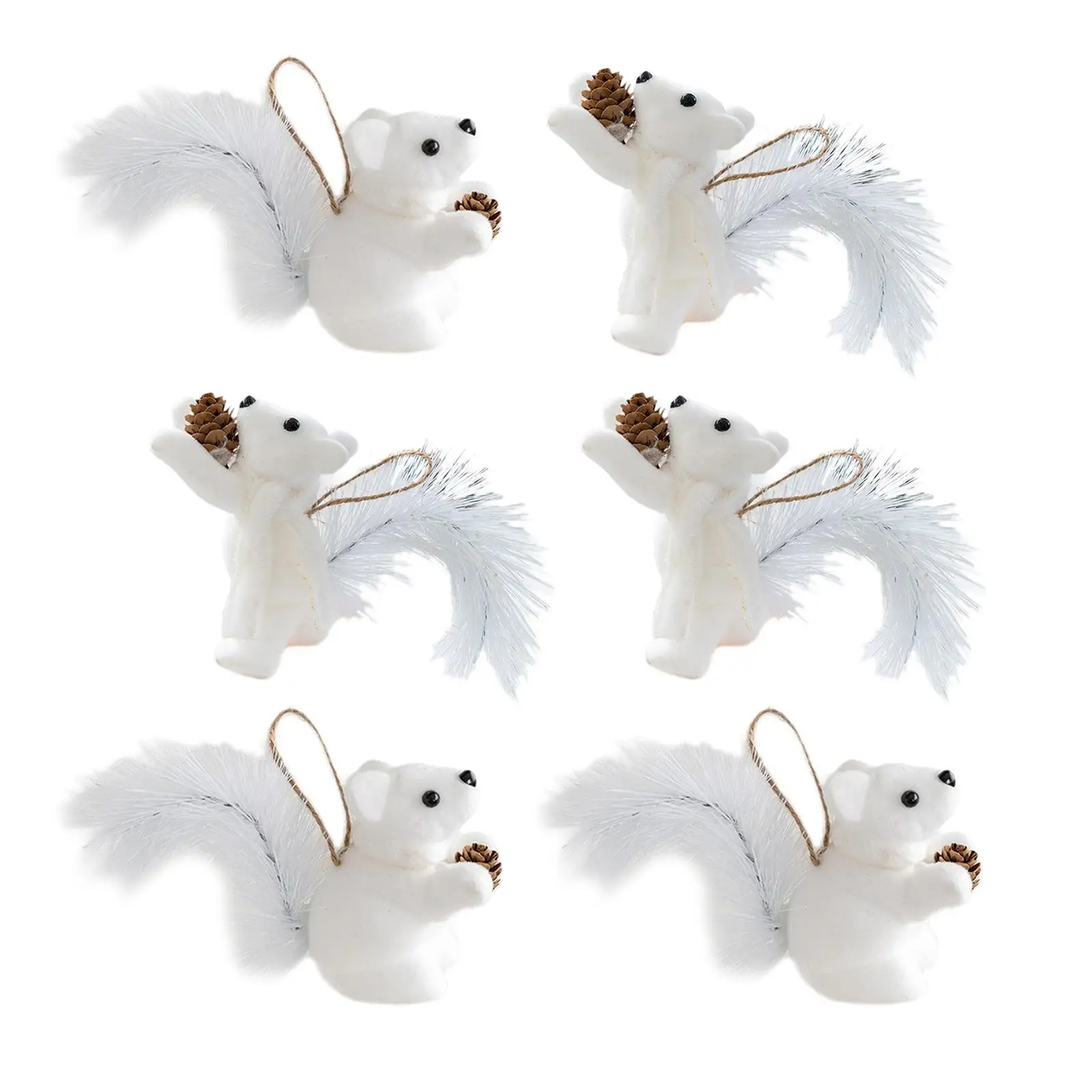 2 Pieces Squirrel Hanging Pendant Celebration Decorative Christmas Hanging Decoration for Bedroom Wall Door Housewarming Holiday