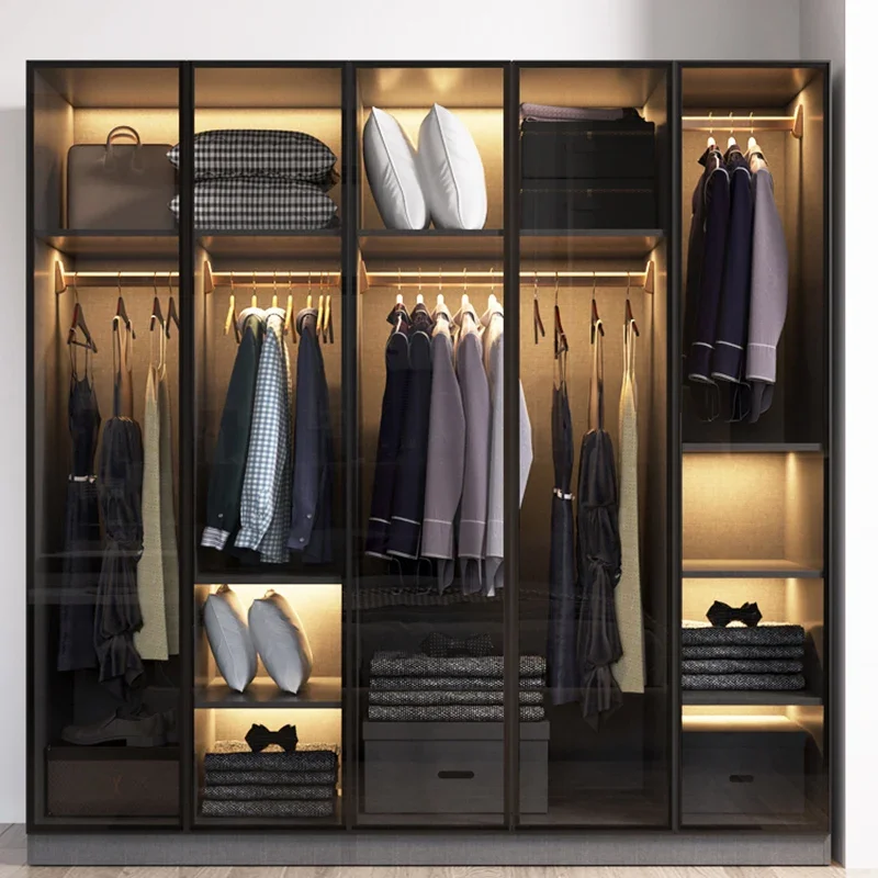 r*-Organizer Modern Wardrobe Space Saving Door Drawers Partitions Cabinet Wardrobe Clothes Bedroom Guarda Trendy Furniture/.