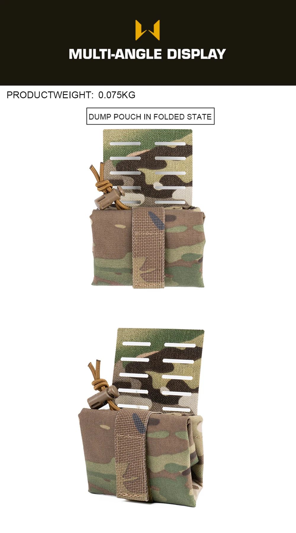 Taktische MINI-Recyclingtasche, Molle-Magazintasche, Magazinhalter, Outdoor-Paintball-Utility-Rückgewinnungstasche, Jagd-Magazintasche, Zubehör – Detail 3