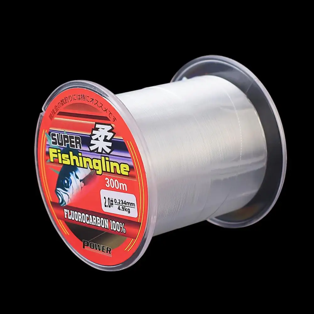 300M Fishing Line Fluorocarbon Coating Heavy Duty Abrasion Resistant Soft Clear Invisible Nylon Fishing Line Fishing Accessories