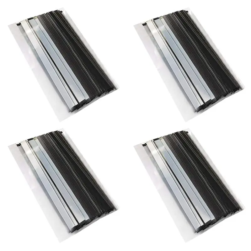 A36T-400 Peel And Stick Tin Ties, Wire Bendable, Coffee Bag Ties Sealing Bead Of Baked Food Bag 5.5 Inch-Black