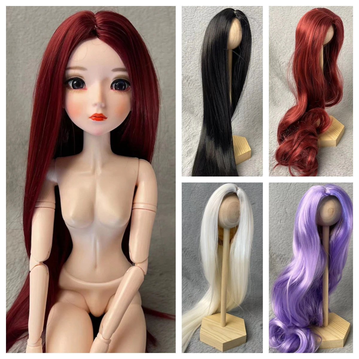 1/3 BJD Dolls Wig Accessories 60cm Doll Princess Doll Hairs DIY Doll Accessories Toy Kids Girls Gift