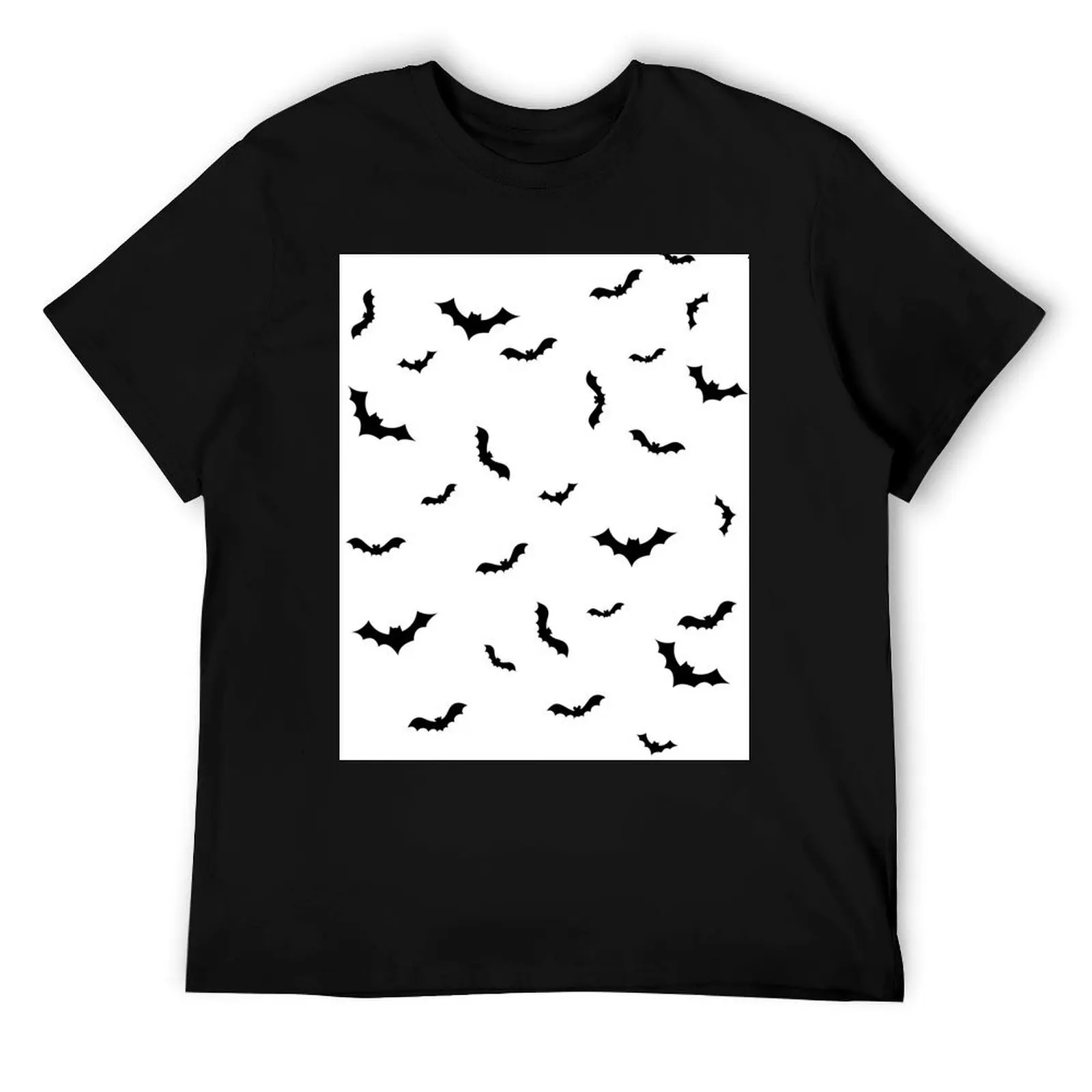 

Bats! (Black on White) T-Shirt anime tshirt man t shirts graphic cotton t shirts high quality T-Shirt