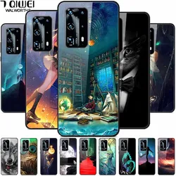 Cover For Huawei P40 Pro / P40Lite Case Luxury Tempered Glass Fundas for Huawei P40 Lite P 40 Bumper P40Pro Fashion Cool Coque