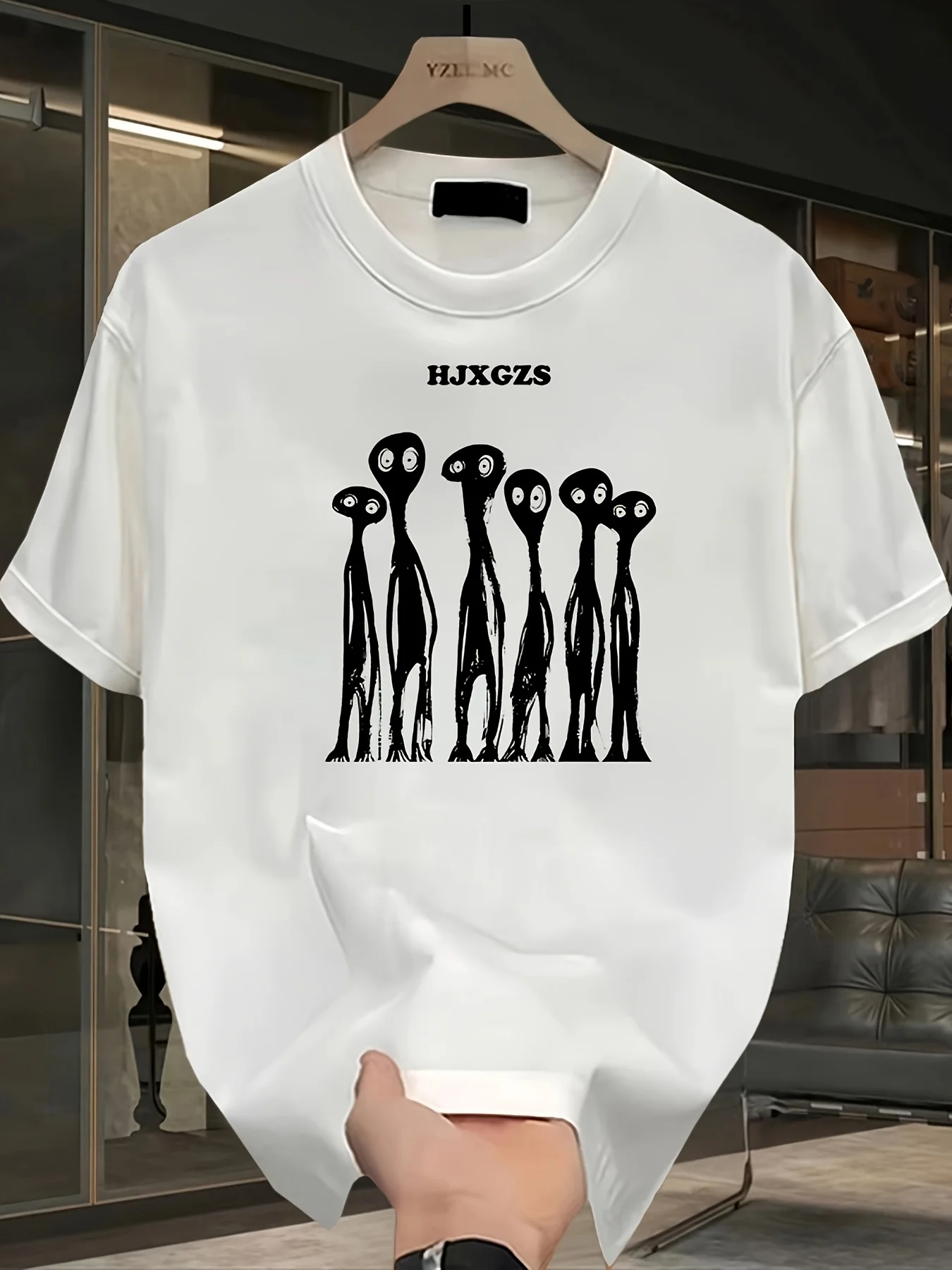 2026 New Summer Collection: Men's 100% Pure Cotton Trendy Printed T-Shirt—Short-Sleeve, Loose-Fit, Versatile Casual Top