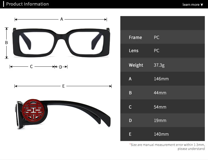 R56489 neue chinesische Stil Damen Lesebrille 200 300 personal isierte Bein Box Presbyopie Brille Brille – Detail 5
