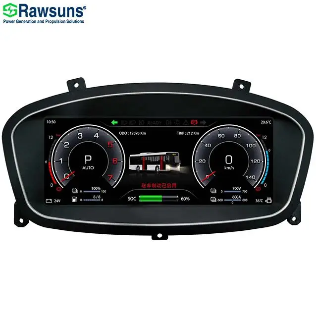 7" 7 Inch TFT LCD or LED Display Coaster Dashboard RDB206 Instrument Panel Auto Meter for Electric Car Truck Bus